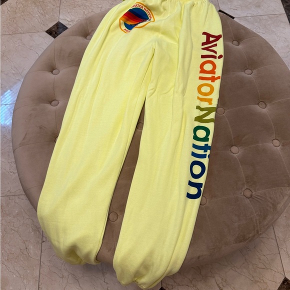 NWT Aviator Nation Women’s Neon Yellow Sweatpants